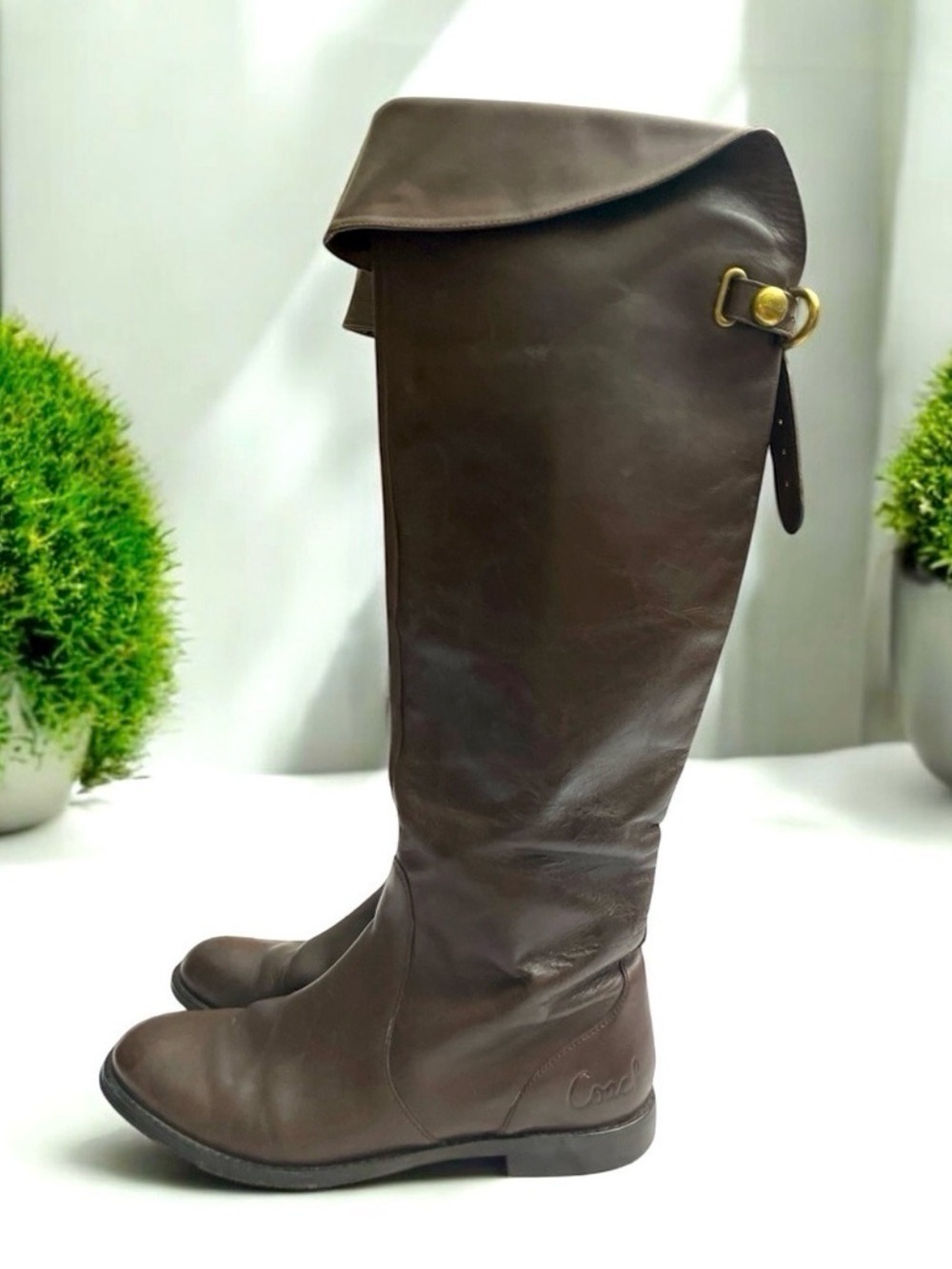 Coach Cheyenne Size 6 Chestnut
Leather Riding Boot